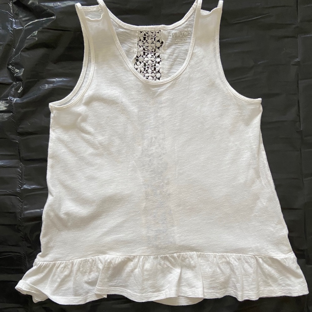 Girls White Open Back Blouse